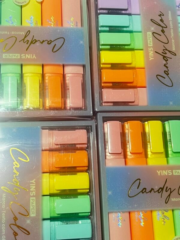 Marca-texto candy color glitter